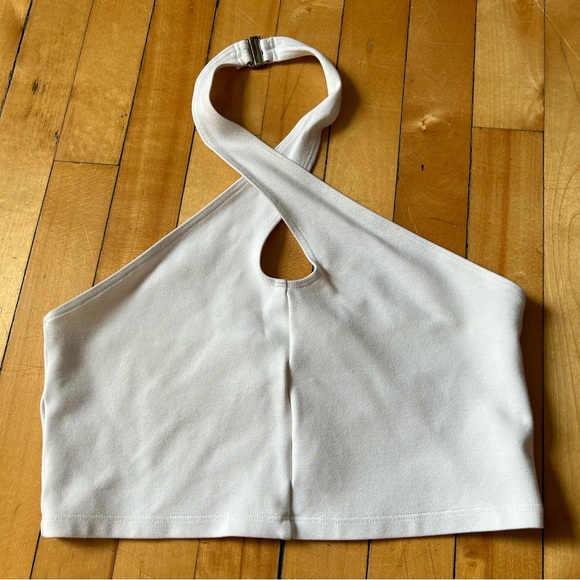 Aritzia Sunday Best Amie Halter White Tank Top - Picture 2 of 5